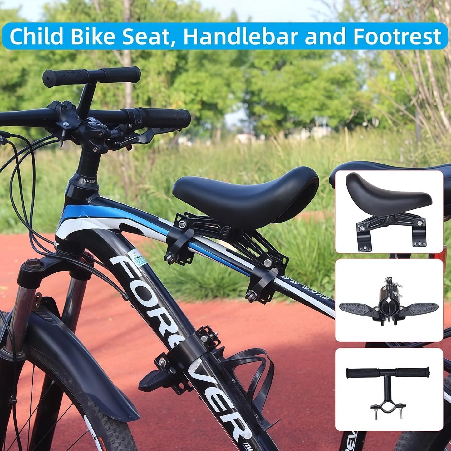 🚲Front-Mounted Kids Bike Seat Set