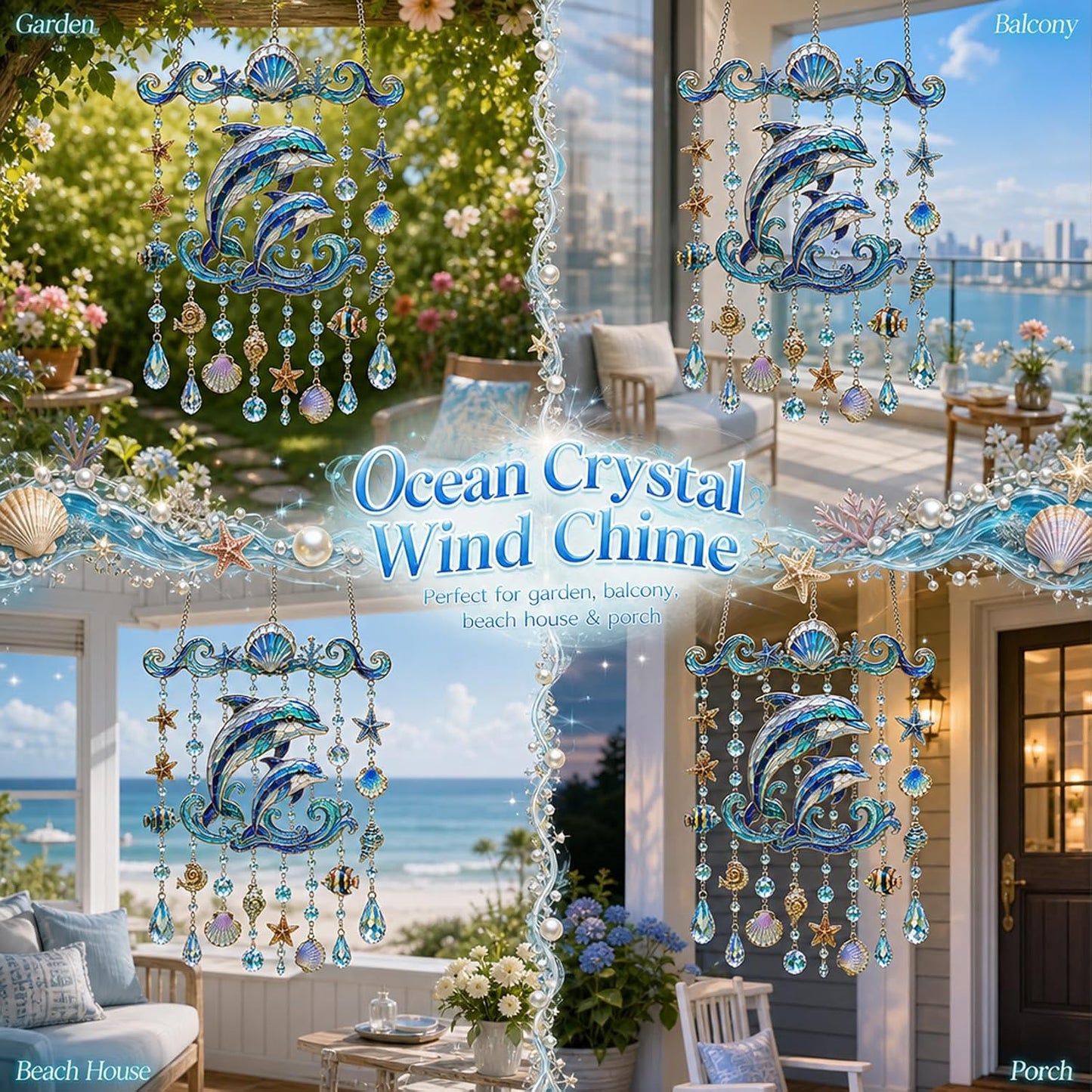 🌊Last Day49% OFF-🔥Ocean Themed Crystal Wind Chime