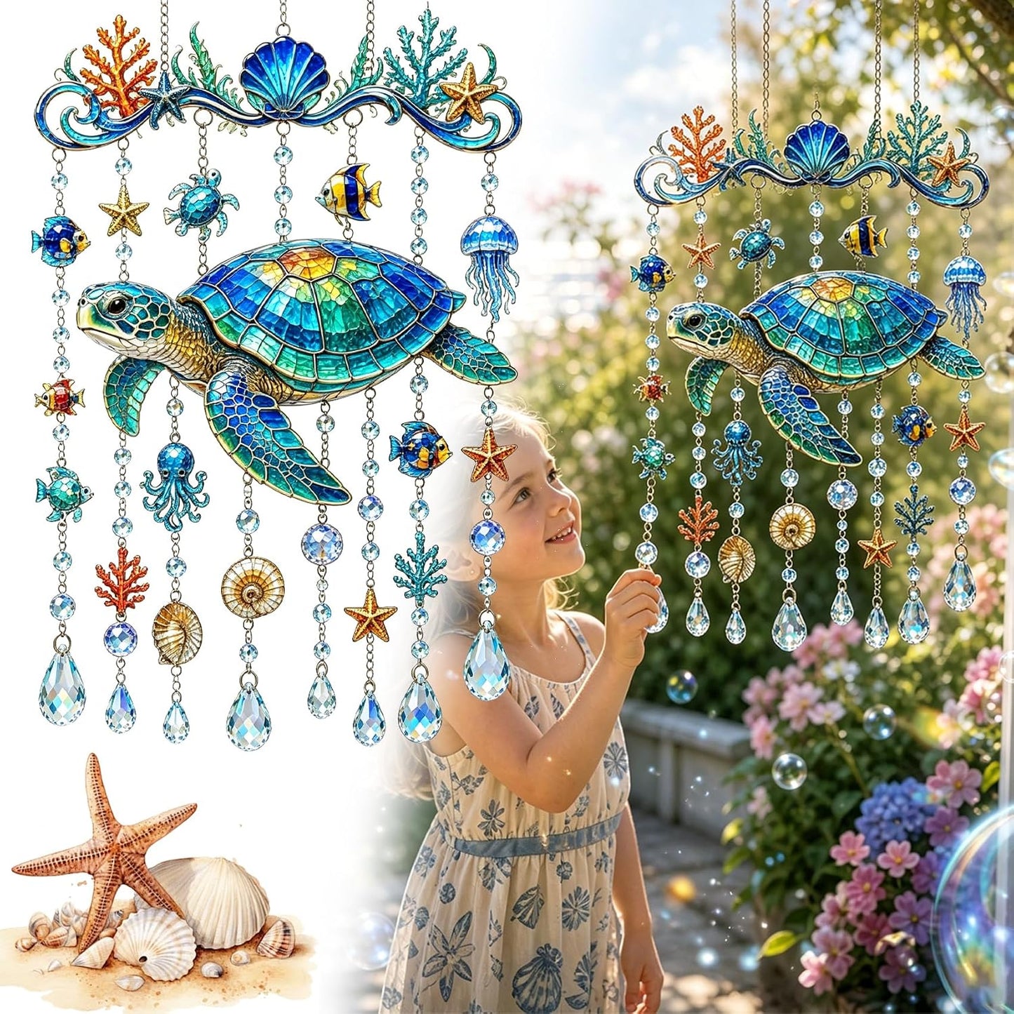 🌊Last Day49% OFF-🔥Ocean Themed Crystal Wind Chime