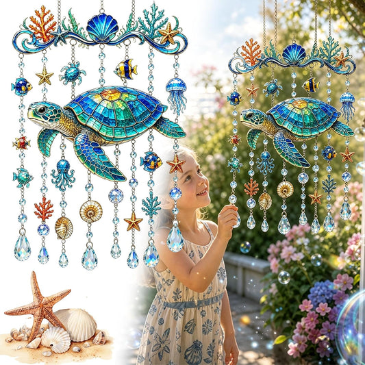 🐋Ocean-Themed Crystal Wind Chime