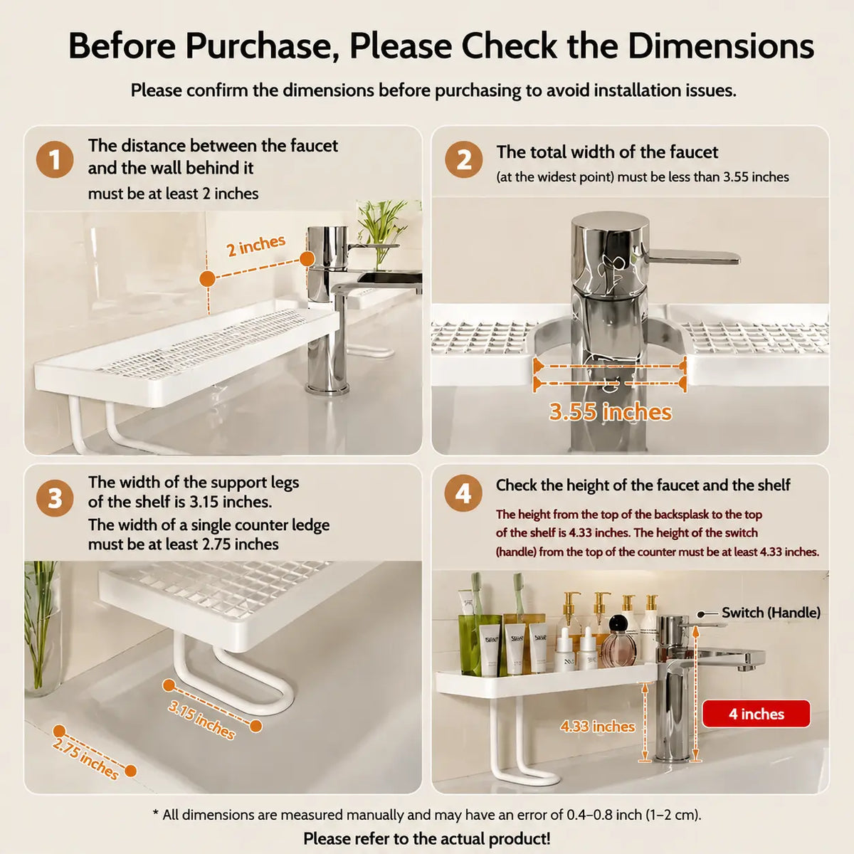 Carbon Steel Bathroom Organizer