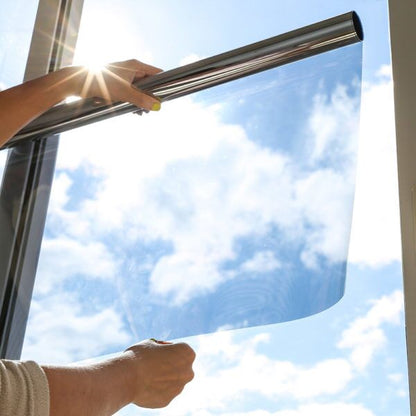 🔥2026 New arrivals - Window Privacy Film, Static Cling Removable Window Tint, Sun and UV Blocker for Glass Doors, Reflective Mirror Privacy Film
