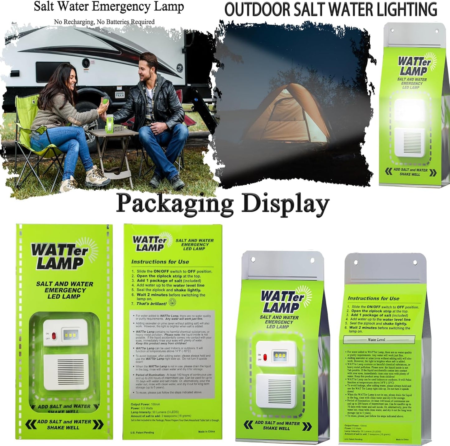 💡 Salt Water Emergency Lamp – No Batteries, No Charging, Just Salt + Water