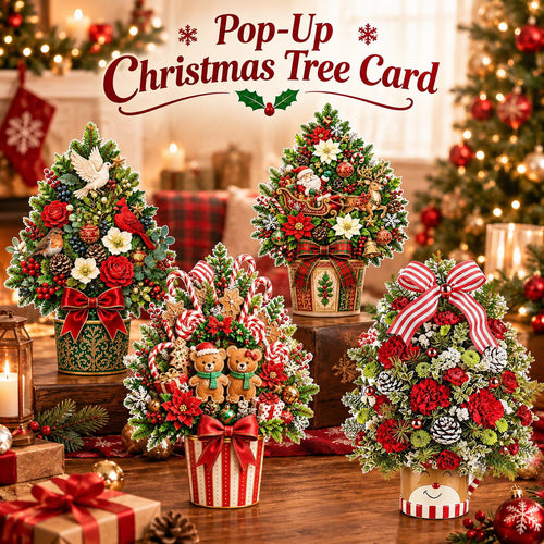 🔥 Pop-Up 3D Christmas Tree Card ✨ Turns Into Freestanding Festive Table Decor🔥