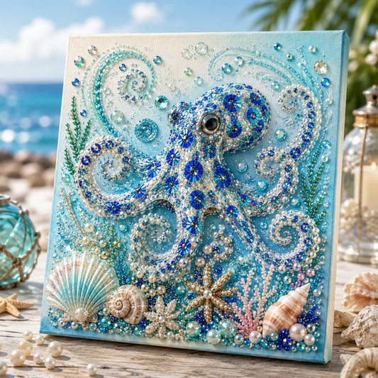 🔥Last Day 49% OFF - 🌊✨ Ocean Theme Pearl Art DIY Kit – Relaxing DIY Craft to Create Stunning Coastal Artwork