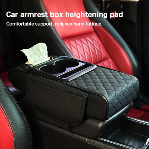 🔥Multifunctional PU Leather Car Armrest Box Mat