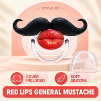 Red Lips General Mustache