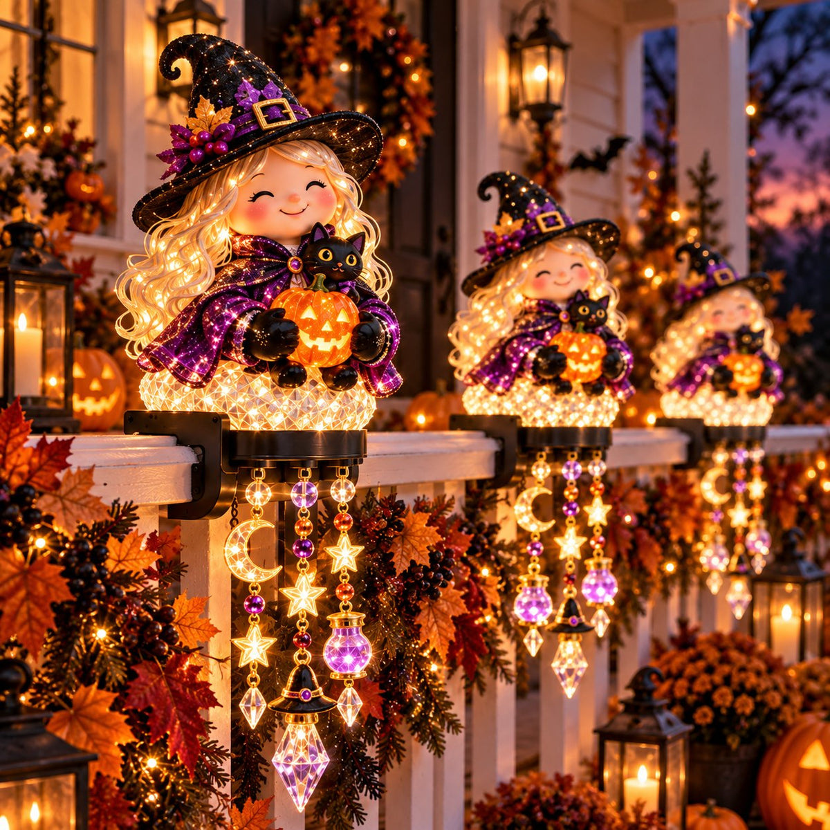 🎃Halloween Porch Magic Cascade Railing Lights