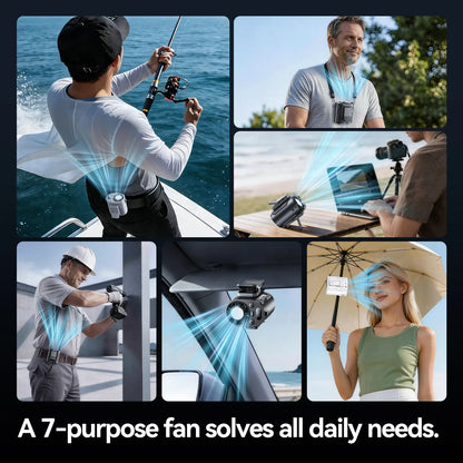 🌬️Smart Portable Rechargeable Fan with Ice Cooler