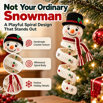 ☃️ DIY Crochet Spiral Snowman Ornament Kit – Make Your Own Christmas Keepsake