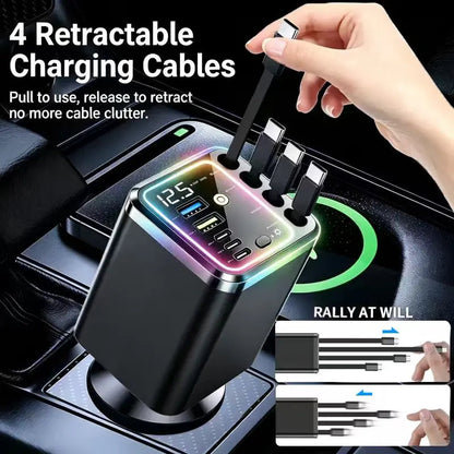 🚗120W Compact Retractable Car Charger⚡