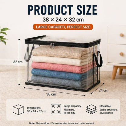 🧺Large Clear Storage Box✨ Keep Your Home Organized