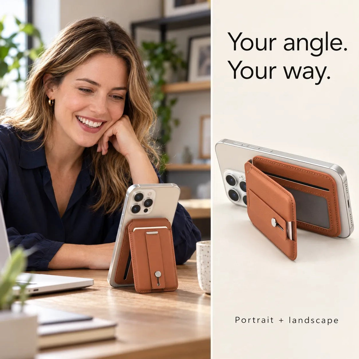 📱💳Magnetic Wallet Card Holder with Built-in Locator – Works with Apple Find My, RFID Blocking & MagSafe Stand 📱