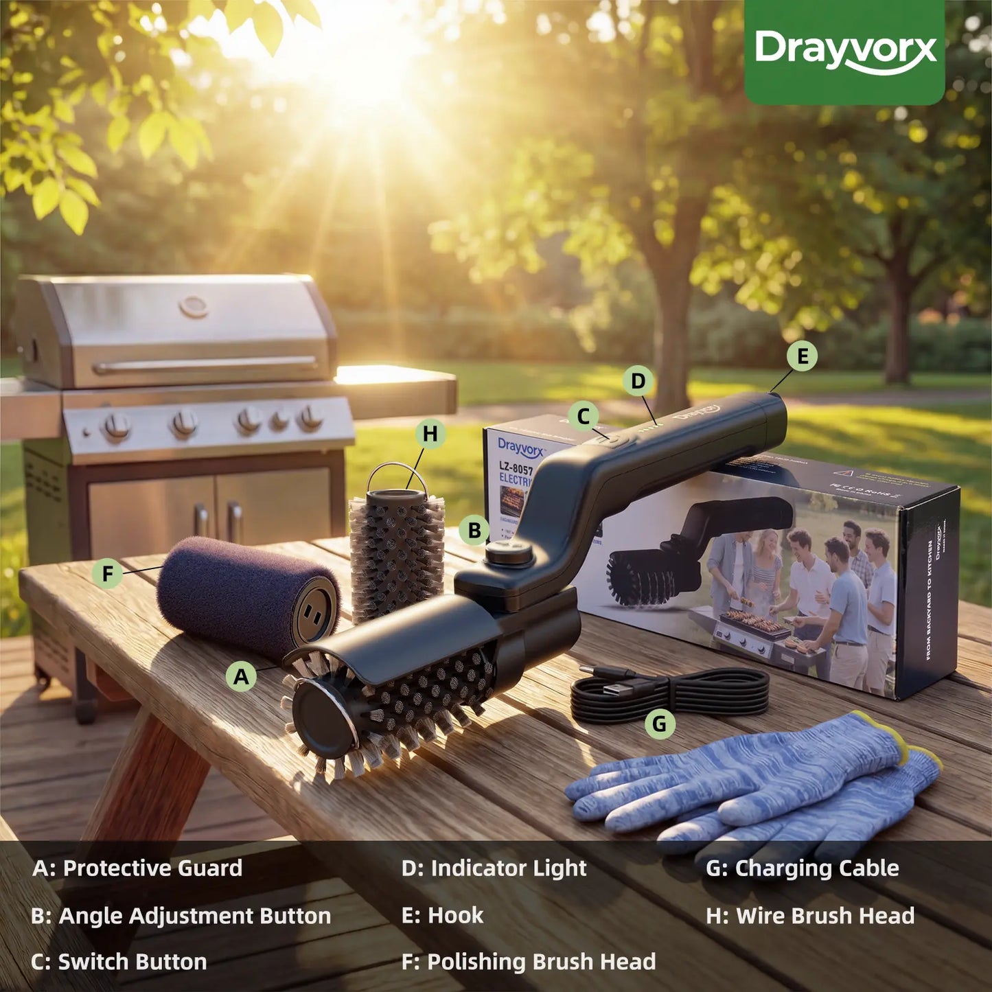 🔥Cordless Electric BBQ Grill Brush with 3-Speed Motor