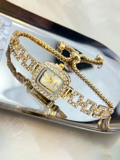 🔥Hot Sales 50% OFF🎁Women's Square Rhinestone Decor Watch