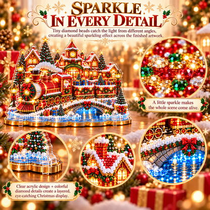 🎄Relaxing & Beginner-Friendly-💗 DIY Christmas Village Diamond Art✨