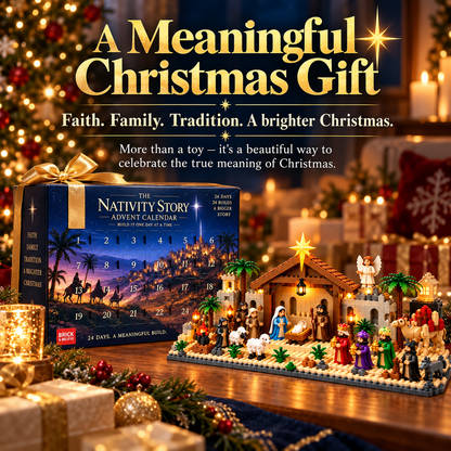 🎄 Nativity Building Advent Calendar ✨| 24 Daily Builds to Create a Complete Christmas Scene 🧱