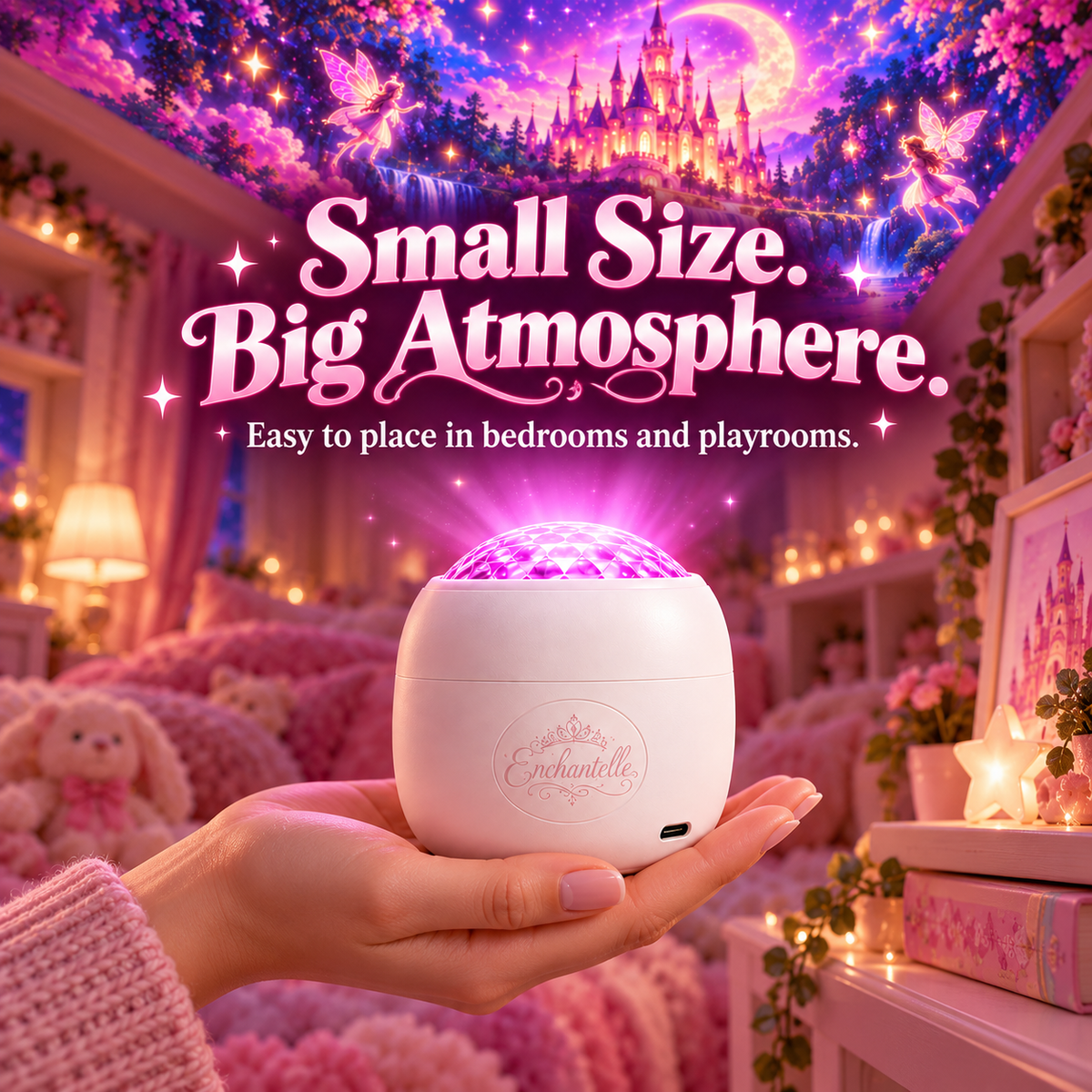 ✨ DreamScape Room Projector – Turn Walls & Ceilings Into a Magical Fantasy World 🌌🏰