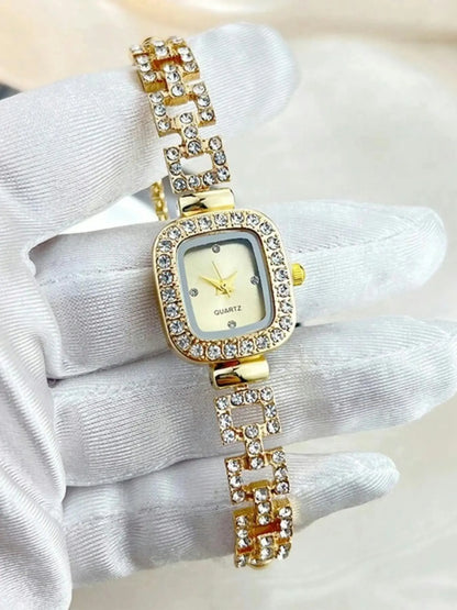 🔥Hot Sales 50% OFF🎁Women's Square Rhinestone Decor Watch