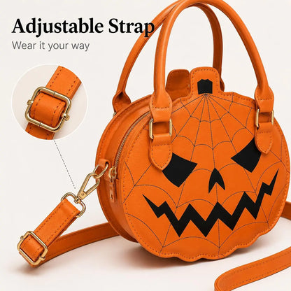 🎃 Spooky Jack-O'-Lantern Pumpkin Crossbody Bag