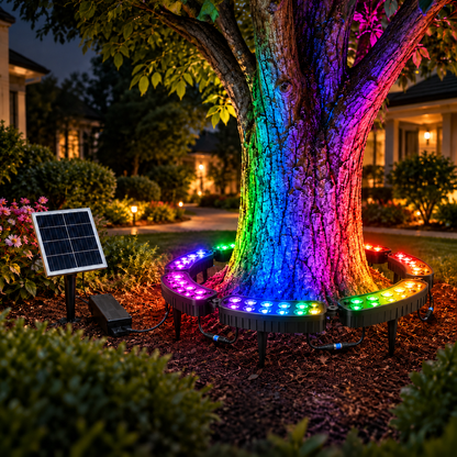 🌈 Light Up Your Garden in Style! ✨ Solar RGB Tree Ring Light