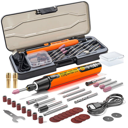 🔧 39-Piece USB-Powered Electric Rotary Tool Kit | Straight Polisher & Car Polisher & Electric Angle Grinder