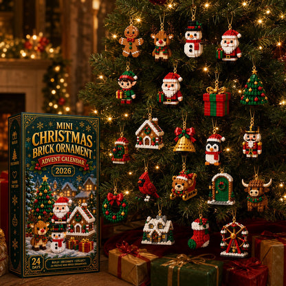 🎄 24-Day Christmas Buildable Advent Calendar | 24 Mini DIY Ornaments for Festive Holiday Décor 🎁