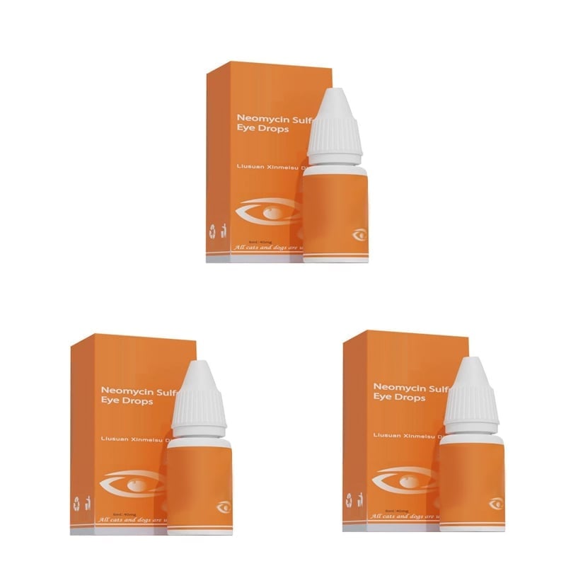 🐶🐱 Neomycin Pet Eye Drops – Vet-Grade Tear Stain Remover for Dogs & Cats ✨