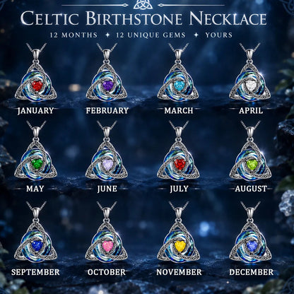 Birthstone Celtic Knot Necklace for Women