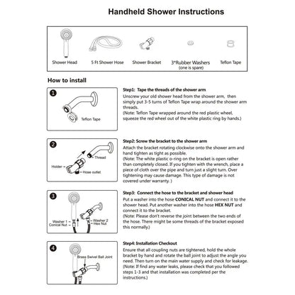 🌟 Powerful Handheld Shower Head – 6 Modes, High Pressure, Rainfall Massage