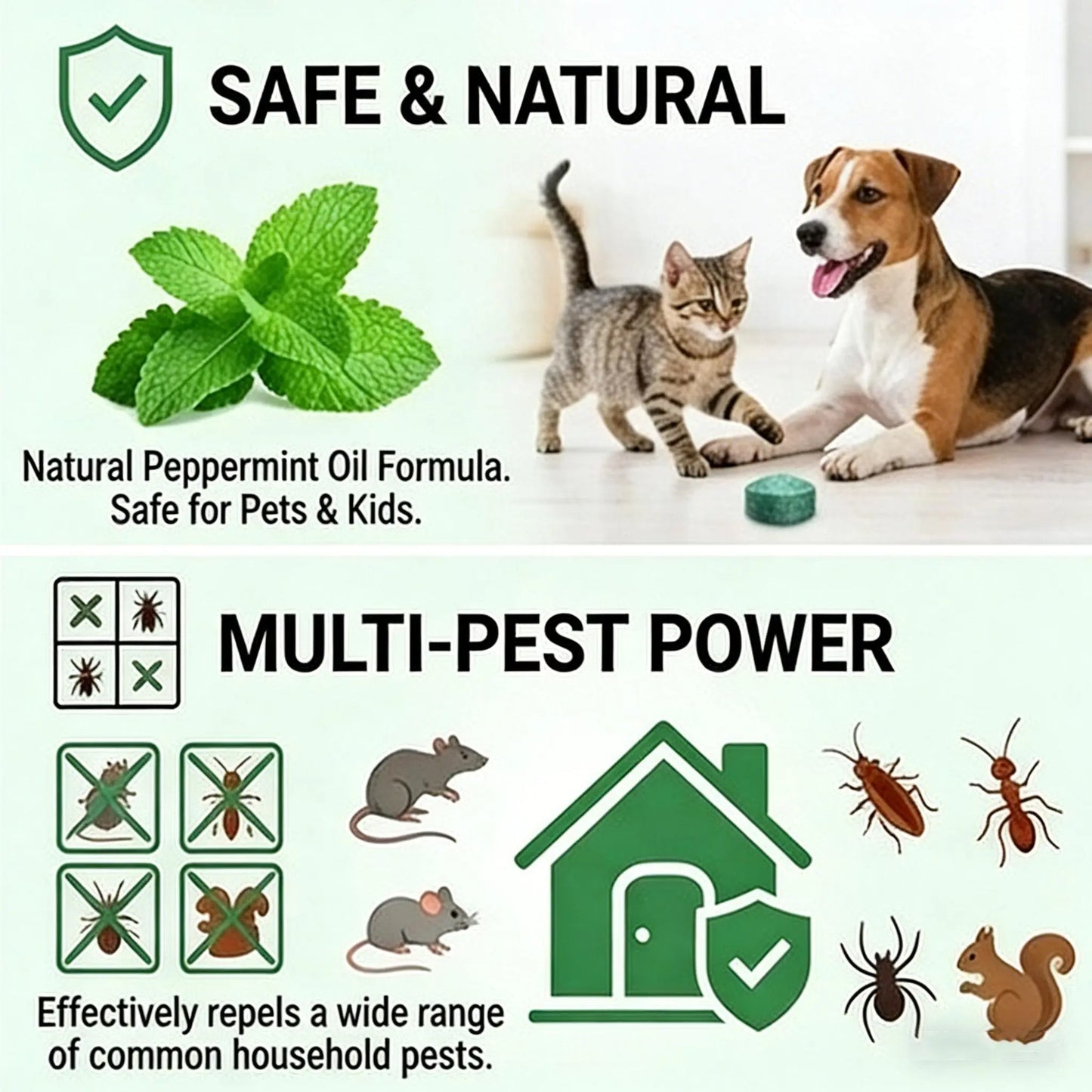 🔥12-tablet pack of insect/rodent repellent tablets, Safe for Indoor & Outdoor Use