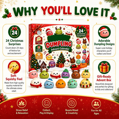 🥟 Dumpling Squishy Advent Calendar – 24 Days of Cute, Squeezable Surprises