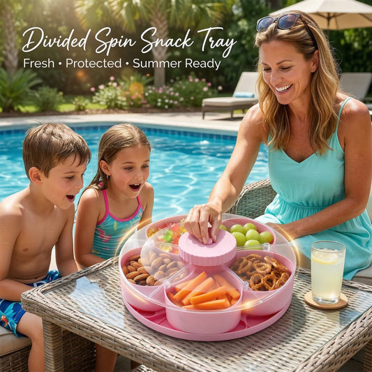 2026 New Divided Spin and Snack Serving Tray