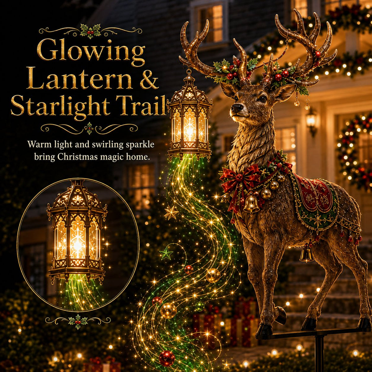 🎀🎄🔥New arrivals- Light-Up Reindeer Lawn Stake, Festive Outdoor Christmas Decor