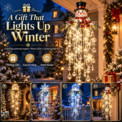 ✨❄️Crystal Cascade Christmas Light™ – Hanging Snowflake & Crystal LED Porch Décor