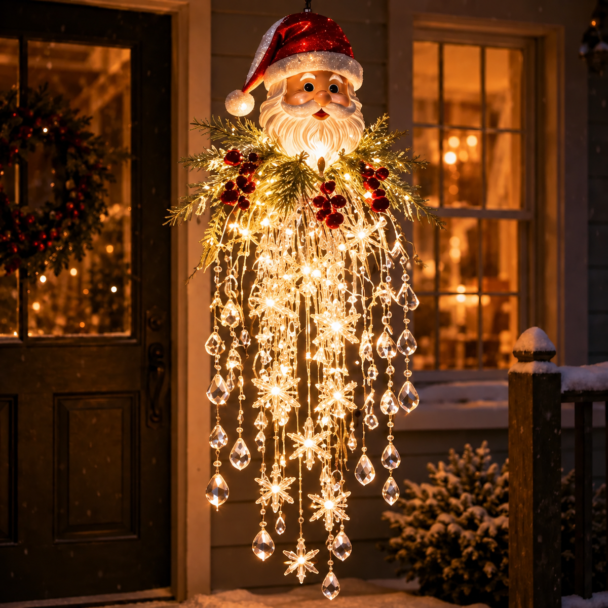 ✨❄️Crystal Cascade Christmas Light™ – Hanging Snowflake & Crystal LED Porch Décor