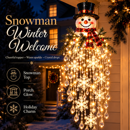 ✨❄️Crystal Cascade Christmas Light™ – Hanging Snowflake & Crystal LED Porch Décor