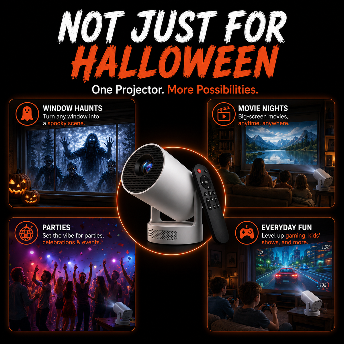 🔥New Halloween window projector