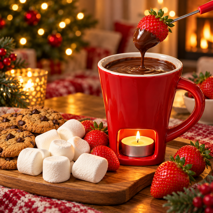 🍫 Cozy Chocolate Fondue Mug – Candle-Warmed Dessert Cup for Sweet Nights