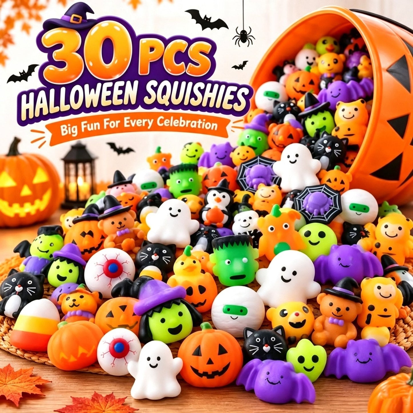 🎃Last Day 50% OFF - 🔥30PCS Halloween Mochi Squishy Toys