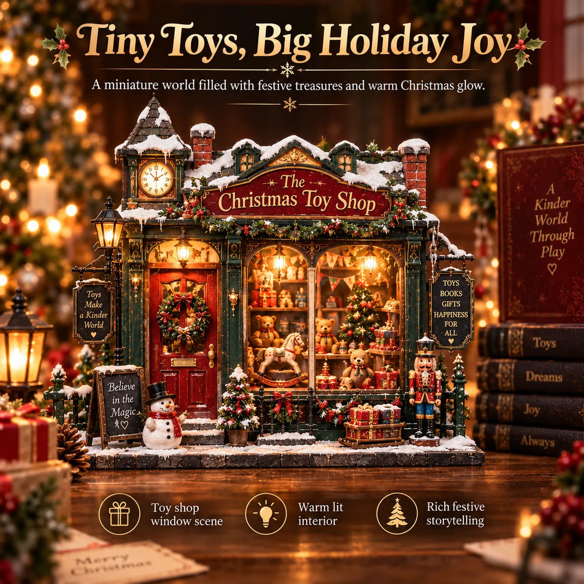 🎄 The Christmas Toy Shop™-DIY 3D Miniature House Kit