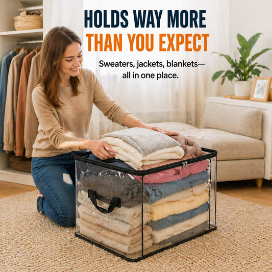 ✨250th Anniversary Special Day Sale 49% OFF📦Large Heavy-Duty Thick Plastic Clear Storage