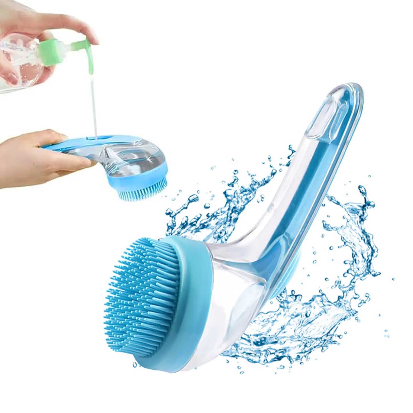 🐾 2-in-1 Pet Bath Brush – Built-in Shampoo Dispenser, for Dogs & Cats