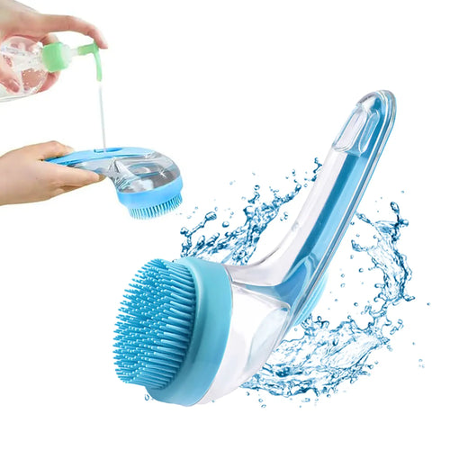 🐾 2-in-1 Pet Bath Brush – Built-in Shampoo Dispenser, for Dogs & Cats