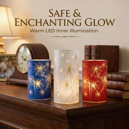 🔥Celebration Firework Lanterns – Premium Patriotic Red, White & Blue Trio