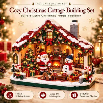 🎄 Cozy Christmas Cottage Building Set – Build Together, Create Memories & Display with Pride