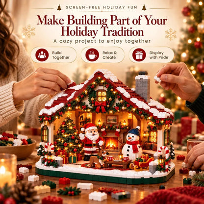 🎄 Cozy Christmas Cottage Building Set – Build Together, Create Memories & Display with Pride