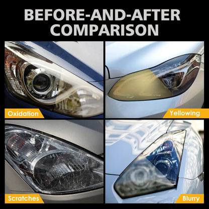 Automotive Headlamp Restoration Fluid, oxidized and yellowed automotive headlamps