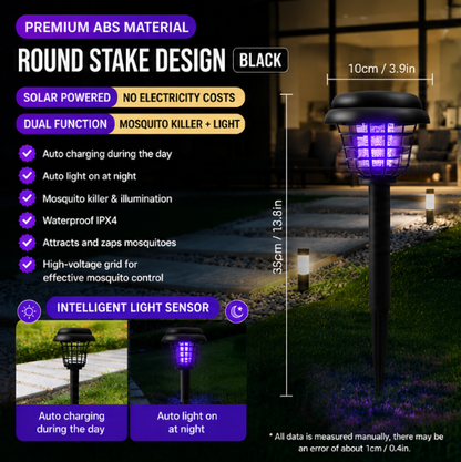 Last Day 49％OFF🌙 Solar Mosquito Zapper Light 2-in-1 UV Bug Killer & Outdoor Garden Lamp