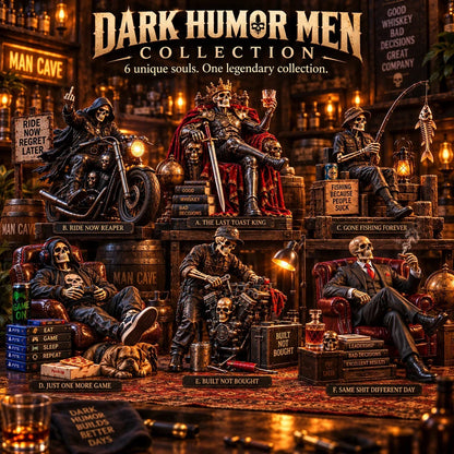 💀 Bad to the Bone™ – Dark Humor Skeleton Collectibles | 6 Legendary Styles
